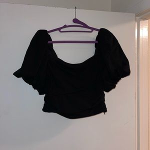 Black crop top